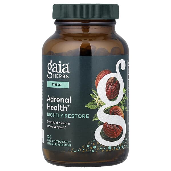 Gaia Herbs, Adrenal Health®, Nightly Restore, 120 Liquid Phyto-Caps®