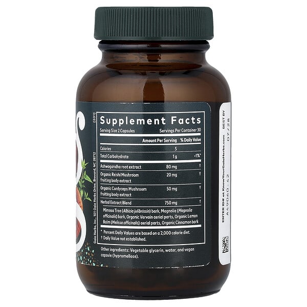 Alternative view of Gaia Herbs, Adrenal Health®, Nightly Restore, 60 Liquid Phyto-Caps®