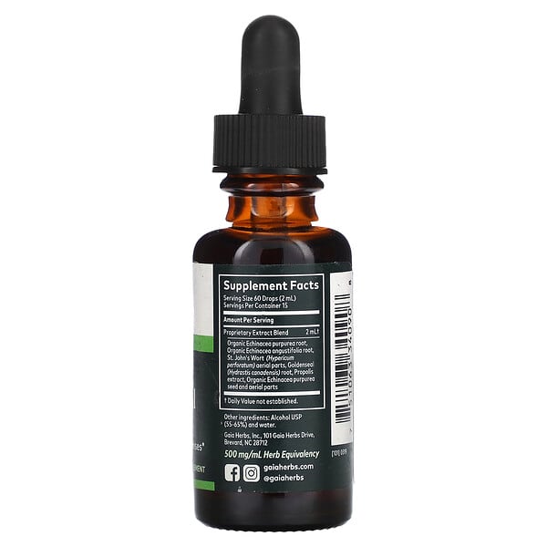 Alternative view of Gaia Herbs, Echinacea Goldenseal Supreme, 1 fl oz (30 ml)