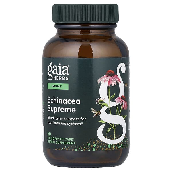 Gaia Herbs, Echinacea Supreme, 60 Liquid Phyto-Caps®