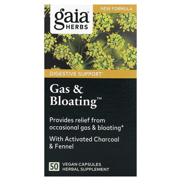 Gaia Herbs, Gas & Bloating™, 50 Vegan Capsules