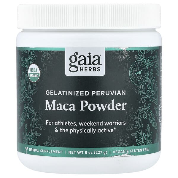 Gaia Herbs, Gelatinized Peruvian Maca Powder, 8 oz (227 g)