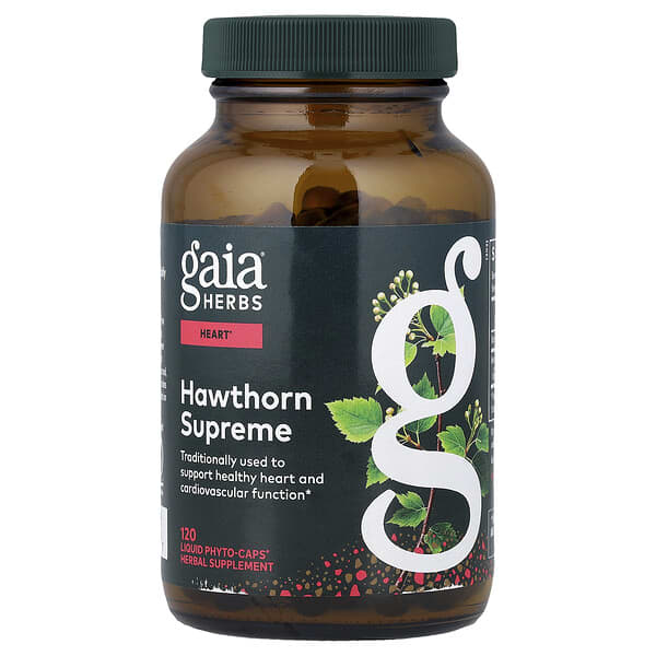 Gaia Herbs, Hawthorn Supreme, 120 Liquid Phyto-Caps (500 mg per Capsule)