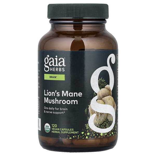 Gaia Herbs, Lion's Mane Mushroom, 120 Vegan Capsules