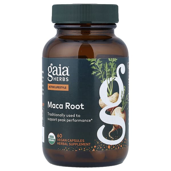 Gaia Herbs, Maca Root, 60 Vegan Capsules (500 mg per Capsule)