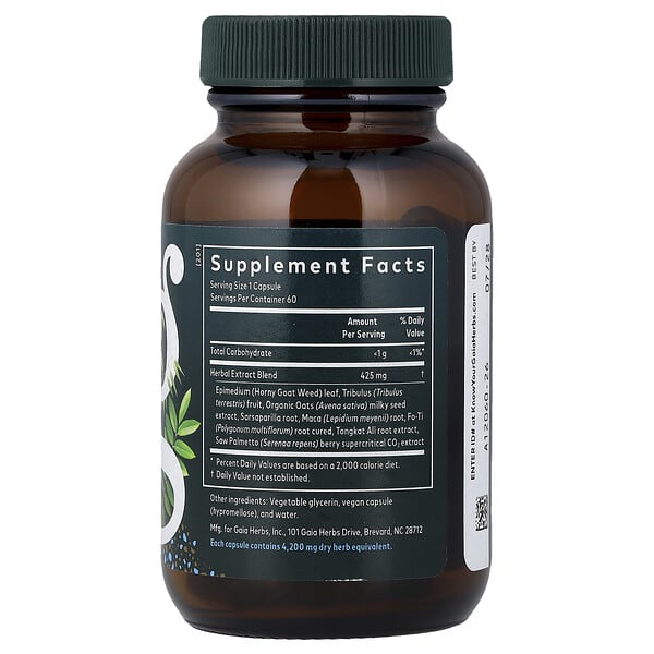 Alternative view of Gaia Herbs, Men, Male Libido, 60 Liquid Phyto-Caps®