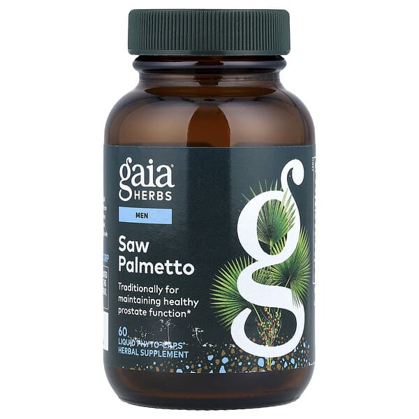 Gaia Herbs, Men, Saw Palmetto, 60 Liquid Phyto-Caps®