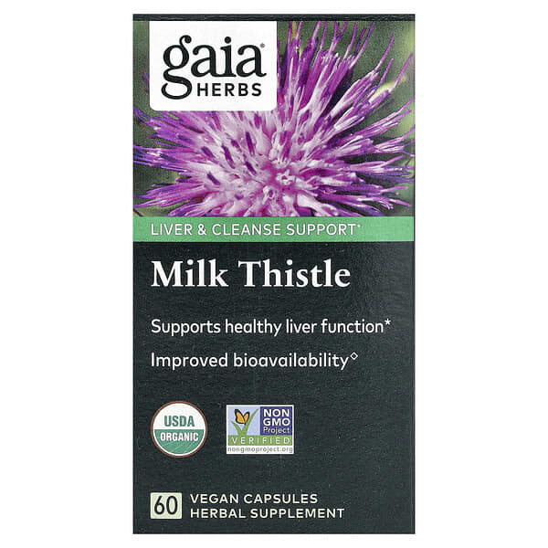 Gaia Herbs, Milk Thistle, 60 Vegan Capsules