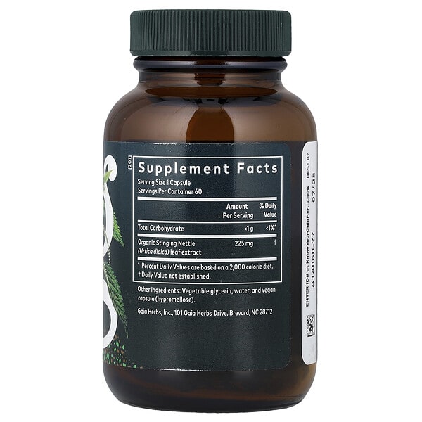 Alternative view of Gaia Herbs, Nettle Leaf, 60 Liquid Phyto-Caps® (225 mg per Cap)