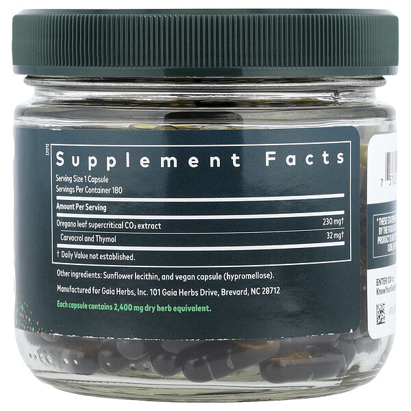 Alternative view of Gaia Herbs, Oil of Oregano, 180 Liquid Phyto-Caps®