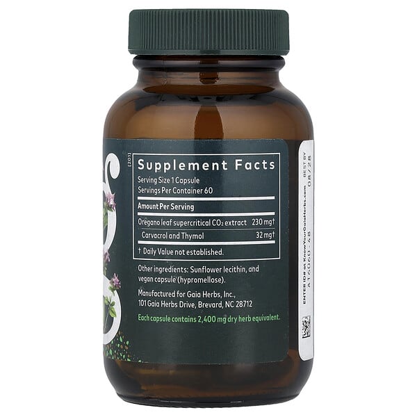 Alternative view of Gaia Herbs, Oil of Oregano, 60 Liquid Phyto-Caps®