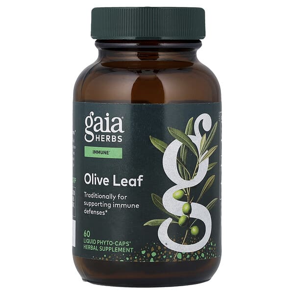 Gaia Herbs, Olive Leaf, 60 Liquid Phyto-Caps® (680 mg per Capsule)