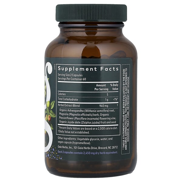 Alternative view of Gaia Herbs, SleepThru®, 120 Liquid Phyto-Caps® (470 mg per Cap)