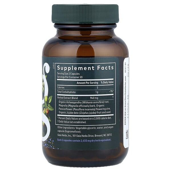 Alternative view of Gaia Herbs, SleepThru®, 60 Liquid Phyto-Caps®