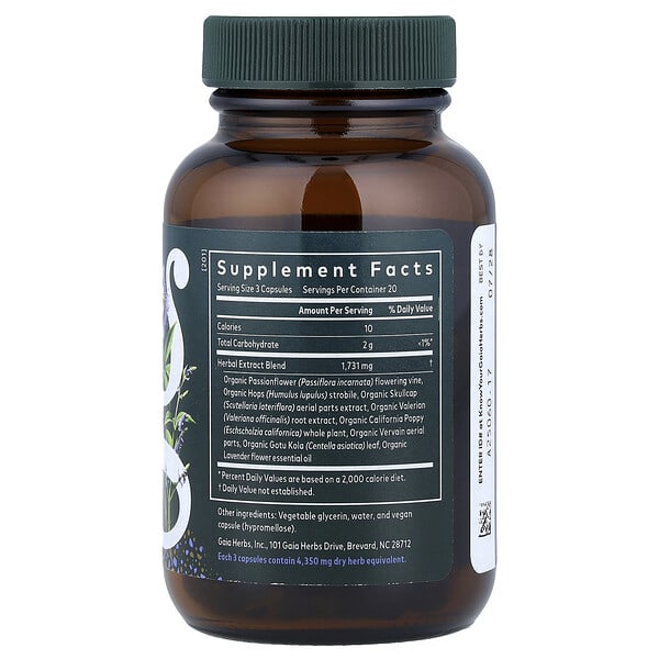 Alternative view of Gaia Herbs, Sound Sleep®, 60 Liquid Phyto-Caps®