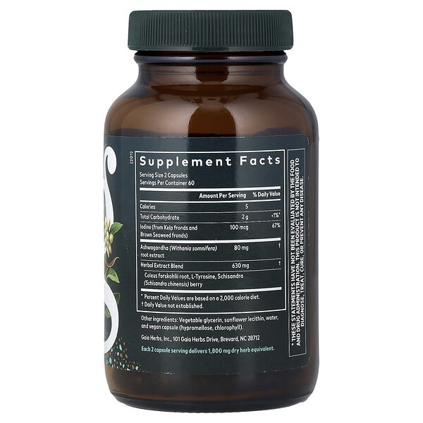 Alternative view of Gaia Herbs, Thyroid Support, 120 Liquid Phyto-Caps®
