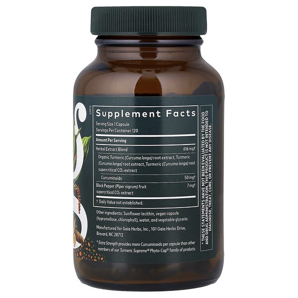 Alternative view of Gaia Herbs, Turmeric Supreme®, 120 Liquid Phyto-Caps