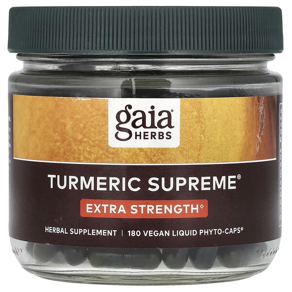 Gaia Herbs, Turmeric Supreme, 180 Vegan Liquid Phyto-Caps
