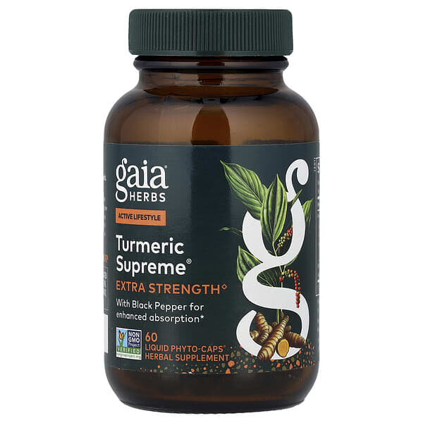 Gaia Herbs, Turmeric Supreme®, 60 Liquid Phyto-Caps