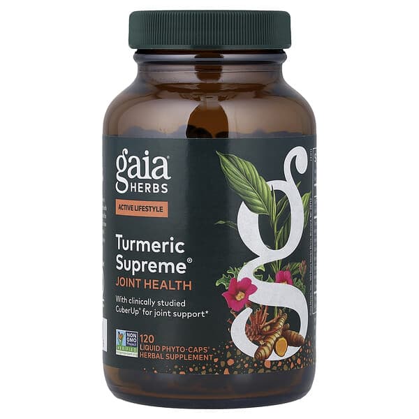 Gaia Herbs, Turmeric Supreme®, Joint Health, 120 Liquid Phyto-Caps®
