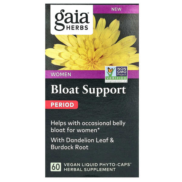 Gaia Herbs, Women, Bloat Support, Period, 60 Vegan Liquid Phyto-Caps 5 Gaia Herbs, Women, Bloat Support, Period, 60 Vegan Liquid Phyto-Caps
