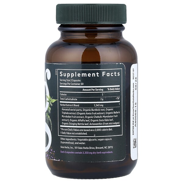 Alternative view of Gaia Herbs, Women, Hair, Skin & Nails, 60 Liquid Phyto-Caps®