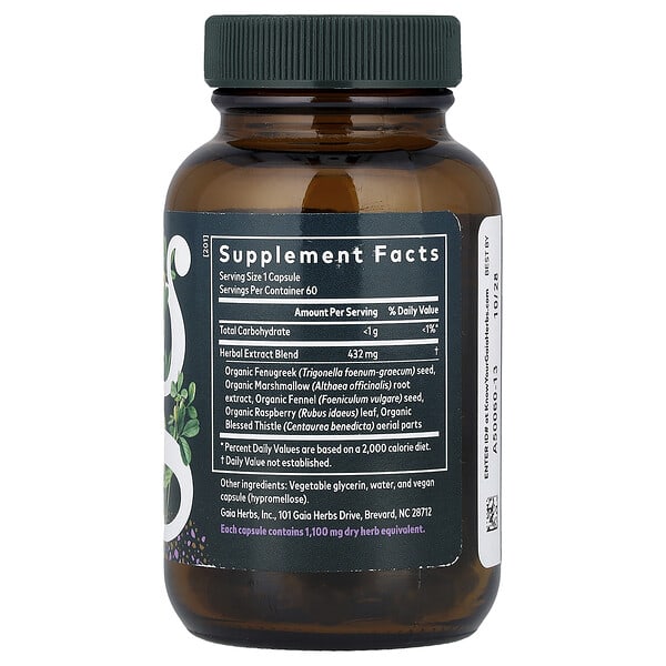 Alternative view of Gaia Herbs, Women, Lactation Support™, 60 Liquid Phyto-Caps