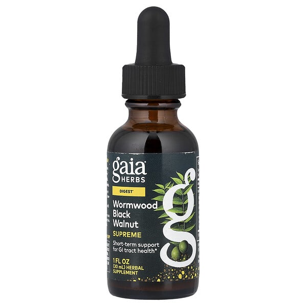 Gaia Herbs, Wormwood Black Walnut Supreme, 1 fl oz (30 ml)