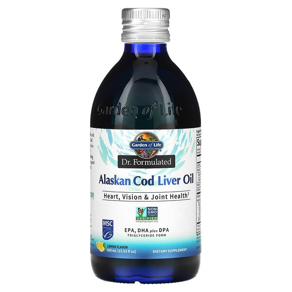 Garden of Life, Dr. Formulated, Alaskan Cod Liver Oil, Lemon, 13.52 fl oz (400 ml)