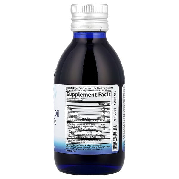 Alternative view of Garden of Life, Dr. Formulated, Alaskan Cod Liver Oil, Lemon, 6.76 fl oz (200 ml)