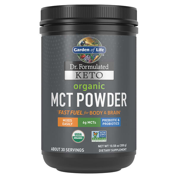 Garden of Life, Dr. Formulated Keto, Organic MCT Powder, 10.58 oz (300 g)