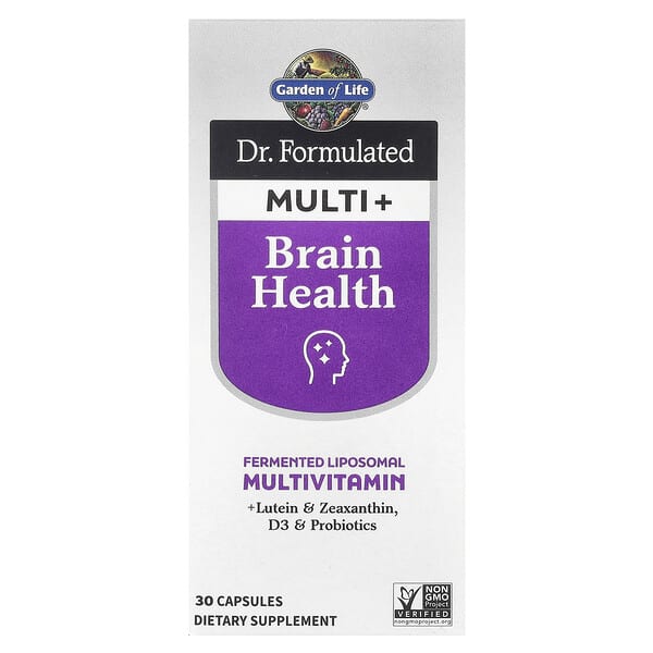 Garden of Life, Dr. Formulated Multi+, Brain Health, 30 Capsules