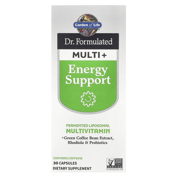 Garden of Life, Dr. Formulated Multi+, Energy Support, 30 Capsules
