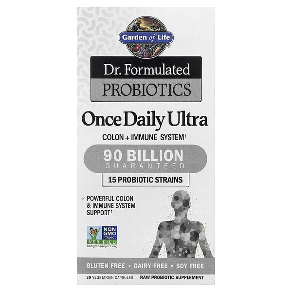 Garden of Life, Dr. Formulated Probiotics, Once Daily Ultra, 90 Billion, 30 Vegetarian Capsules