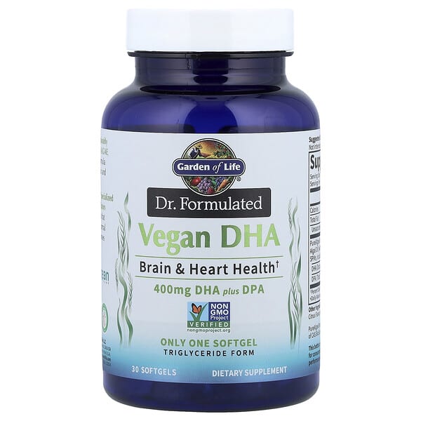 Garden of Life, Dr. Formulated Vegan DHA Plus DPA, 30 Softgels