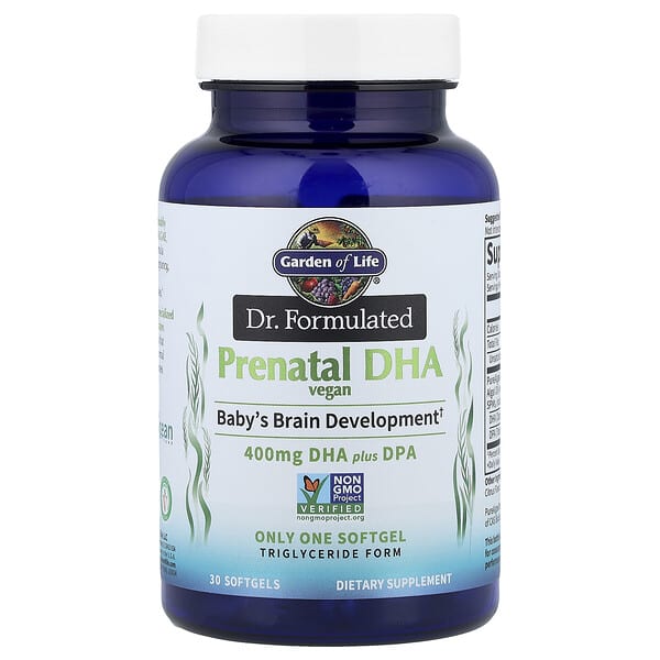 Garden of Life, Dr. Formulated, Vegan Prenatal DHA, 400 mg, 30 Softgels