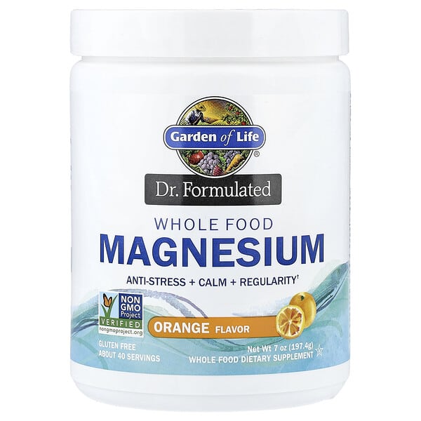 Garden of Life, Dr. Formulated, Whole Food Magnesium, Orange, 7 oz (197.4 g)