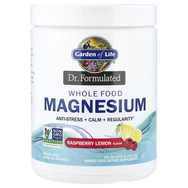 Garden of Life, Dr. Formulated, Whole Food Magnesium, Raspberry Lemon, 14.9 oz (421.5 g)