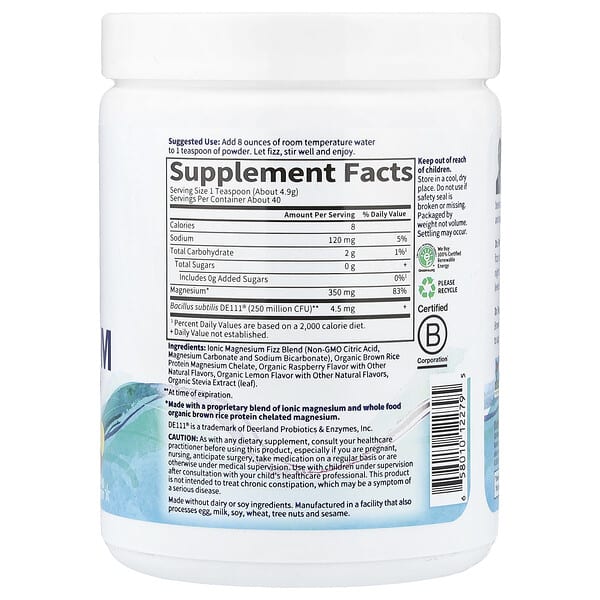 Alternative view of Garden of Life, Dr. Formulated, Whole Food Magnesium, Raspberry Lemon, 7 oz (198.4 g)