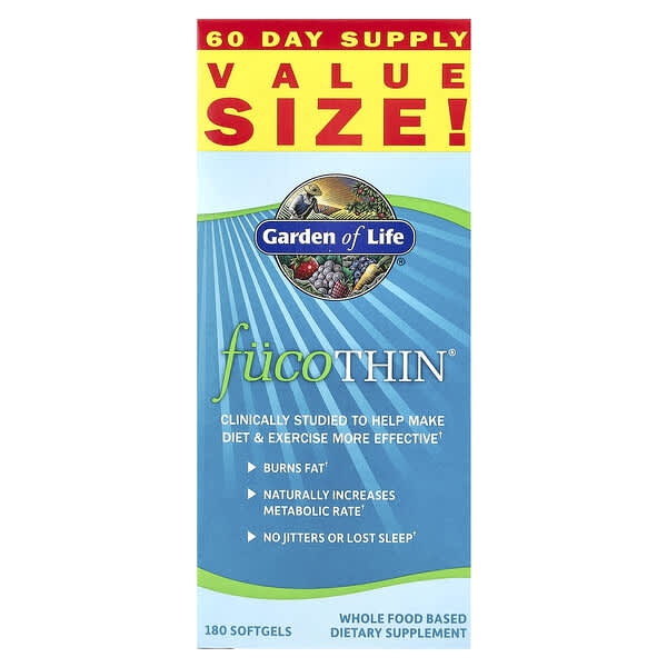 Garden of Life, FucoThin®, 180 Softgels