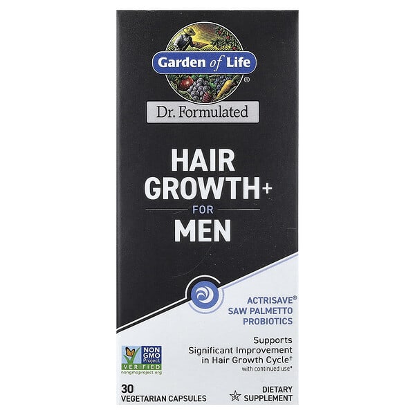 Garden of Life, Hair Growth+ for Men, 30 Vegetarian Capsules