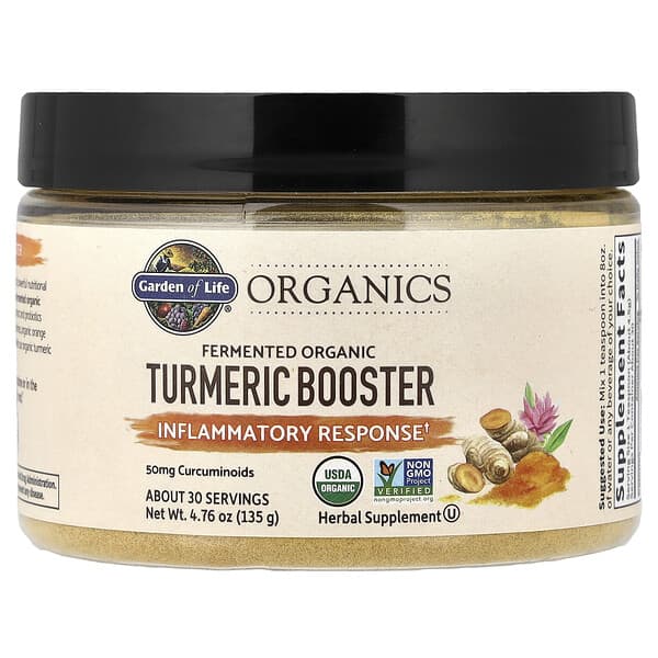 Garden of Life, Organics, Fermented Organic Turmeric Booster, 4.76 oz (135 g)