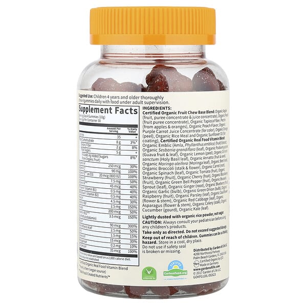 Alternative view of Garden of Life, Organics, Kids Multi Gummies, Organic Fruit + Vitamins, Fruit, 120 Vegan Gummy Bears