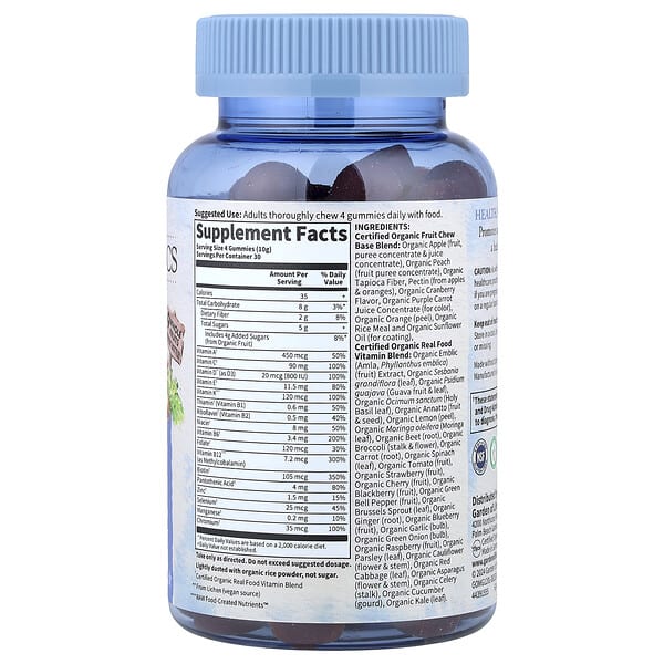 Alternative view of Garden of Life, Organics, Men's Multi Gummies, Organic Berry, 120 Vegan Gummy Drops