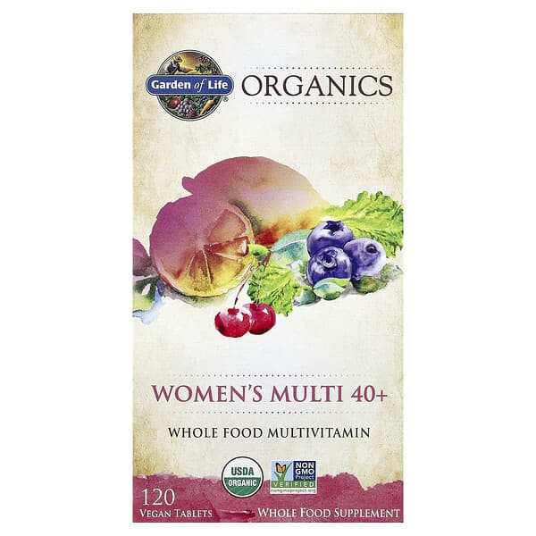 Garden of Life, Organics, Women's Multi 40+, 120 Vegan Tablets
