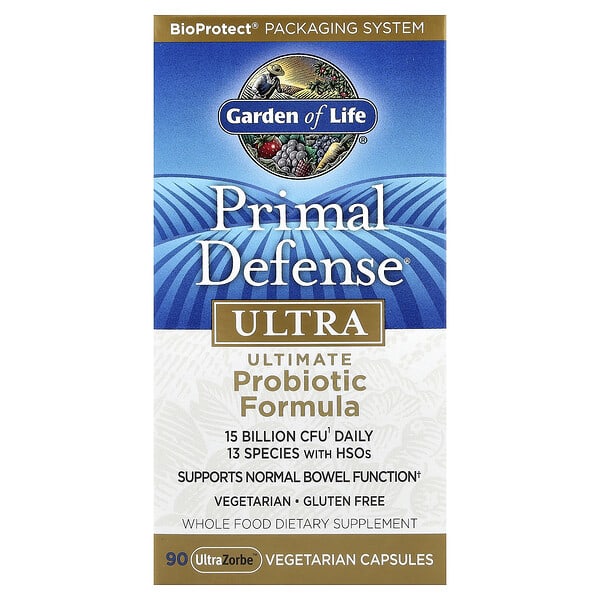 Garden of Life, Primal Defense®, Ultra, Ultimate Probiotic Formula, 90 UltraZorbe™ Vegetarian Capsules