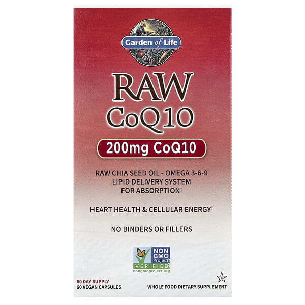Garden of Life, RAW CoQ10, 60 Vegan Capsules