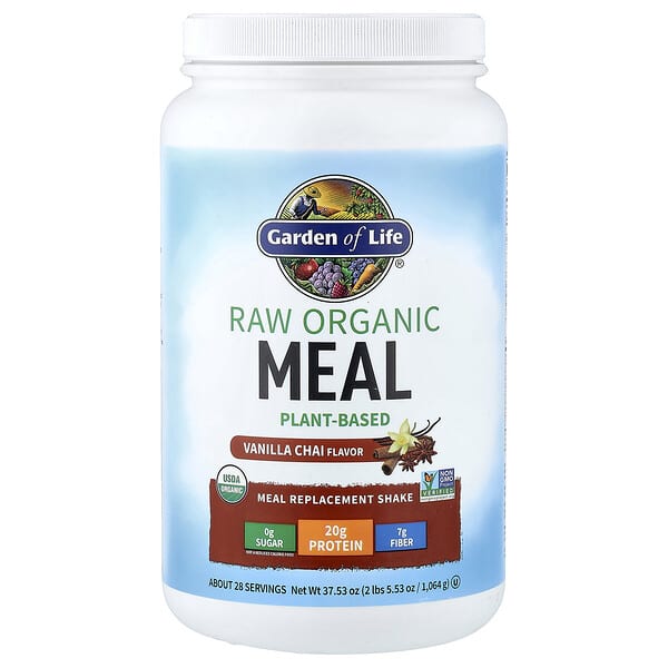 Garden of Life, RAW Organic Meal Replacement Shake, Vanilla Chai, 2 lbs 5.53 oz (1,064 g)