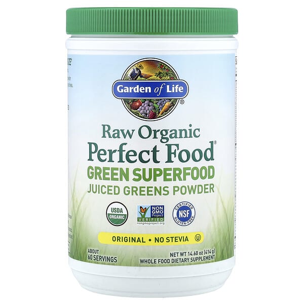 Garden of Life, Raw Organic Perfect Food®, Green Superfood, Juiced Greens Powder, Original, 14.6 oz (414 g)