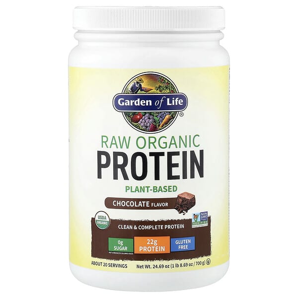 Garden of Life, RAW Organic Protein, Chocolate, 1 lb 8.69 oz (700 g)